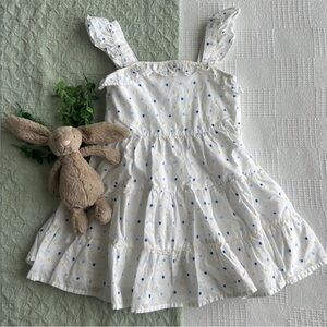 Janie and Jack White Polkadot sleeveless dress size 4
